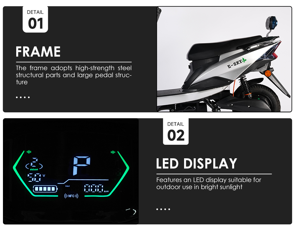 High-Torque Electric Moped for City Road Daily Riding